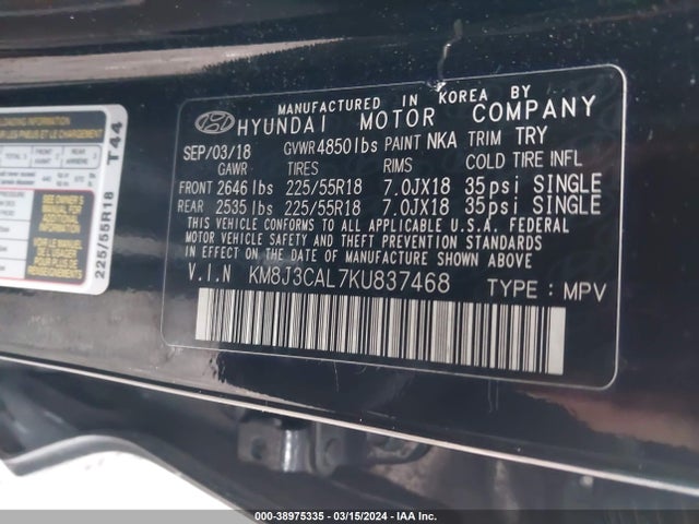Hyundai Tucson Ultimate 2019 KM8J3CAL7KU837468 Image 9