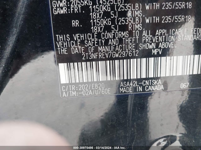 Toyota RAV4 SE 2016 2T3NFREV7GW297612 Image 9