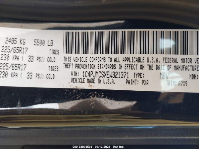 1C4PJMCSXEW321371 Jeep Cherokee Latitude