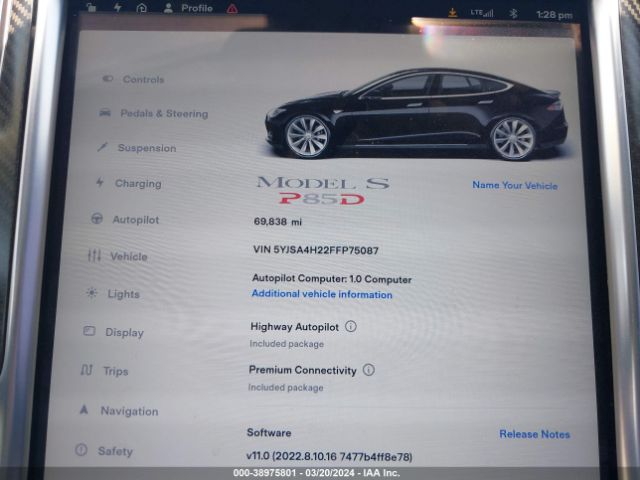 5YJSA4H22FFP75087 Tesla Model S 70d/85d/p85d