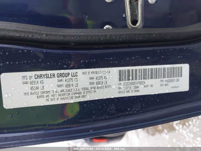Dodge Charger Se 2015 2C3CDXBG5FH726224 Image 9