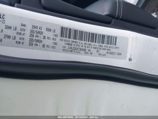 1C4RJEBGXFC903498 Jeep Grand Cherokee Limited
