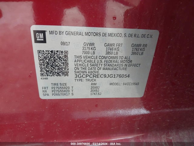 Chevrolet Silverado 1500 1lt 2018 3GCPCREC9JG176054 Image 9