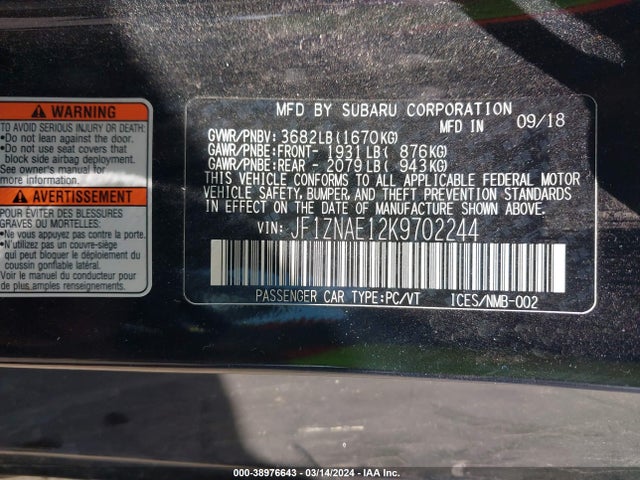 Toyota 86 Trd Se 2019 JF1ZNAE12K9702244 Image 9