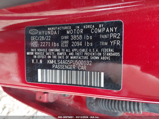 Hyundai ELANTRA SEL 2023 KMHLS4AG5PU500132 Image 9