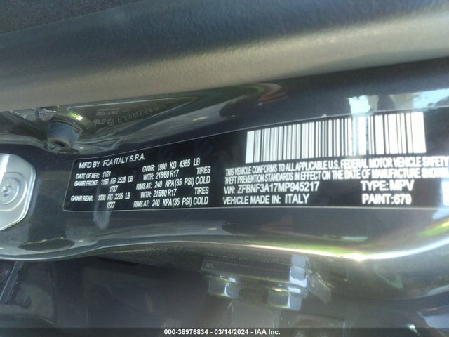 2021 FIAT 500X ZFBNF3A17MP945217 Photo 8