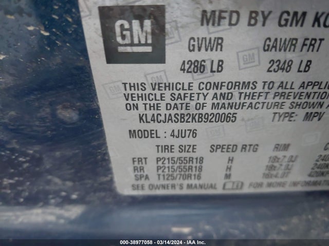 Buick Encore Fwd Preferred 2019 KL4CJASB2KB920065 Image 9