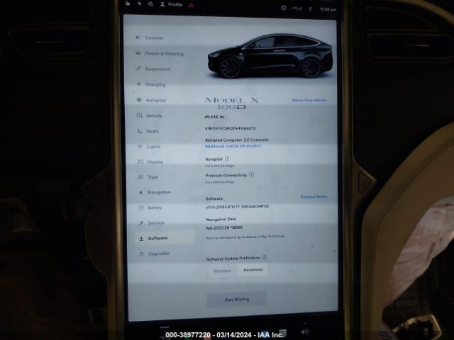 5YJXCBE20HF044072 Tesla Model X 100d/75d/90d