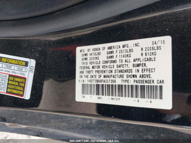 1HGCT2B8XFA007366 Honda Accord Ex-l V-6