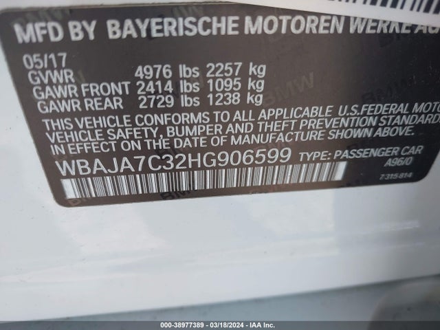 WBAJA7C32HG906599 BMW 530i Xdrive