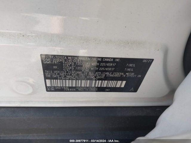 Toyota RAV4 LE 2021 2T3H1RFV7MC150553 Image 9