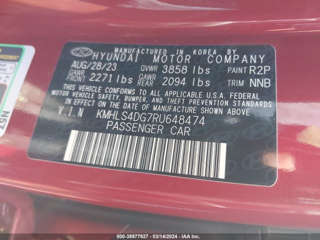Hyundai ELANTRA SEL 2024 KMHLS4DG7RU648474 Image 9