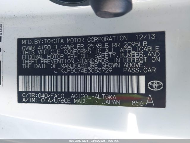 JTKJF5C74E3083729 Scion TC