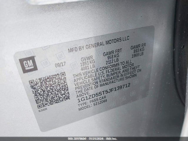 Chevrolet MALIBU LT 2018 1G1ZD5ST5JF139712 Image 9