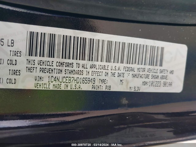 1C4NJCEB7HD165949 Jeep Compass High Altitude Fwd