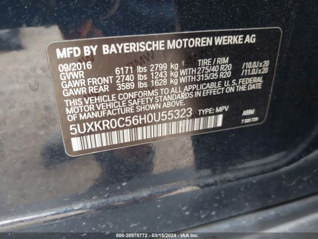 5UXKR0C56H0U55323 BMW X5 Xdrive35i