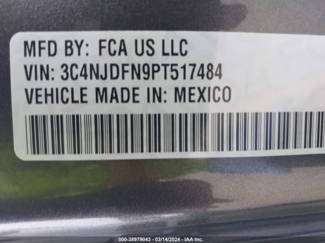 3C4NJDFN9PT517484 Jeep Compass Latitude Lux Fwd