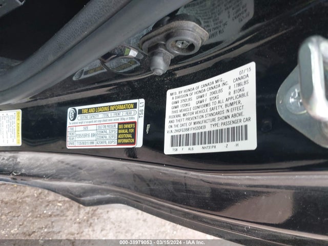Honda CIVIC EX 2015 2HGFG3B81FH530459 Image 9