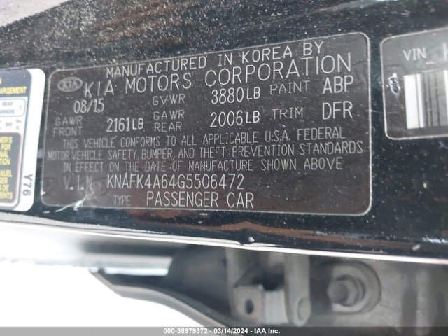 KIA FORTE LX 2016 KNAFK4A64G5506472 Image 9