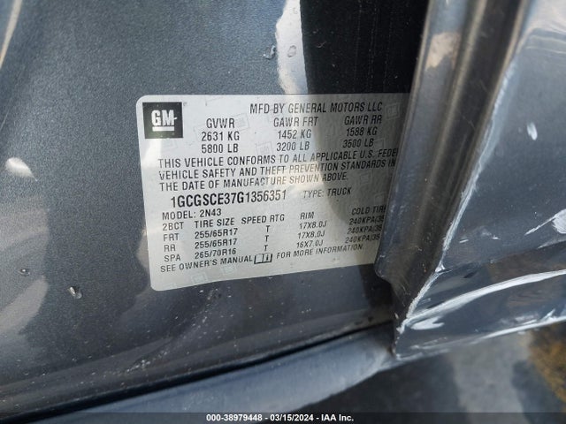 Chevrolet Colorado Lt 2016 1GCGSCE37G1356351 Image 9