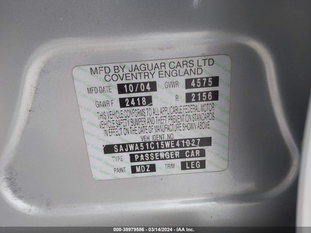 2005 JAGUAR X-TYPE SAJWA51C15WE41027 Photo 8