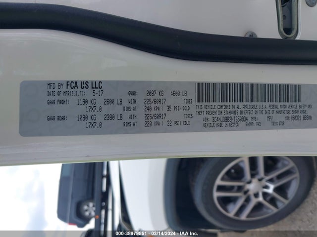 Jeep New Compass Latitude 4x4 2017 3C4NJDBB3HT650934 Image 9