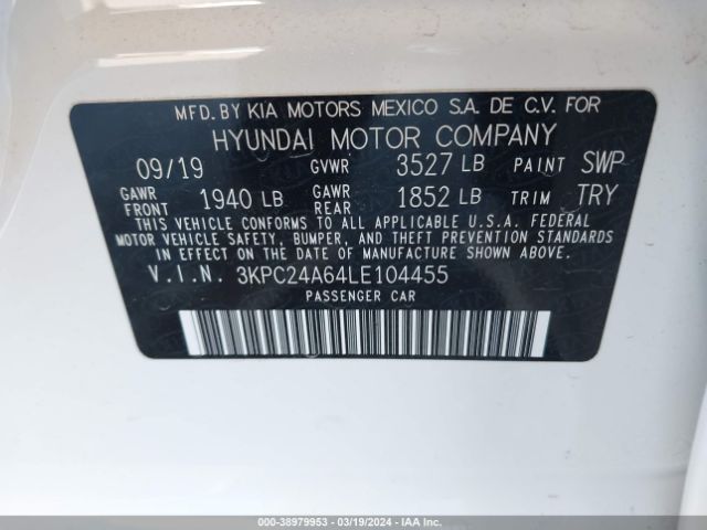 3KPC24A64LE104455 Hyundai ACCENT SE