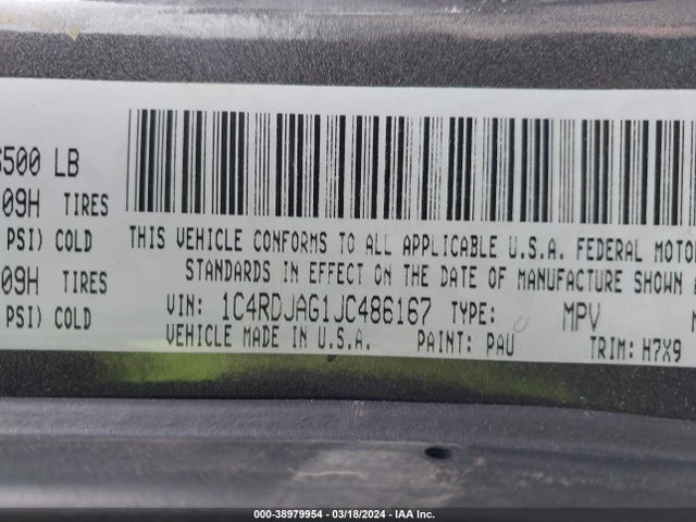 Dodge Durango Sxt Awd 2018 1C4RDJAG1JC486167 Image 9