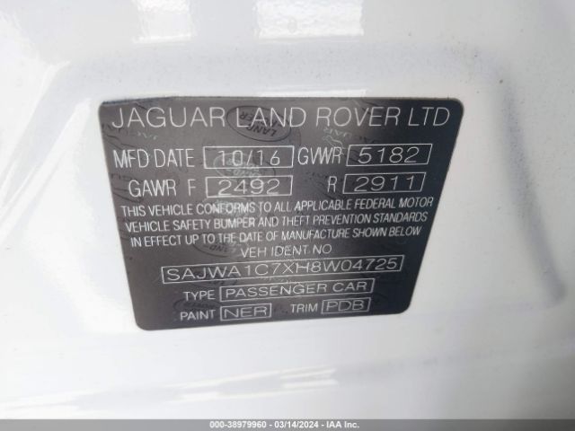 SAJWA1C7XH8W04725 Jaguar Xj R-sport