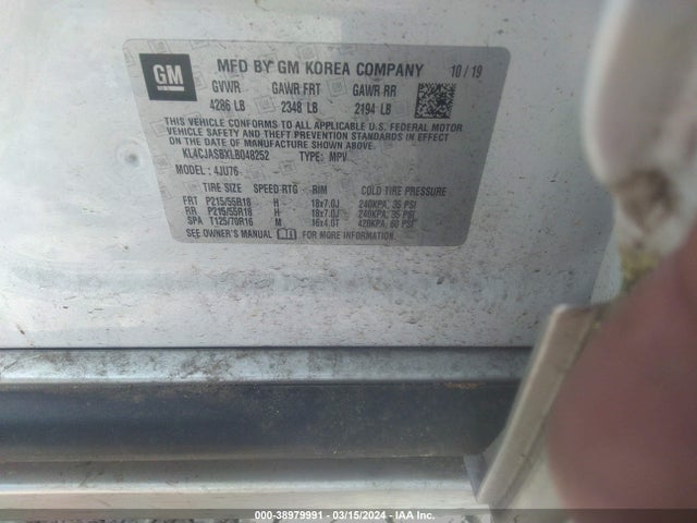 KL4CJASBXLB048252 Buick Encore Fwd Preferred