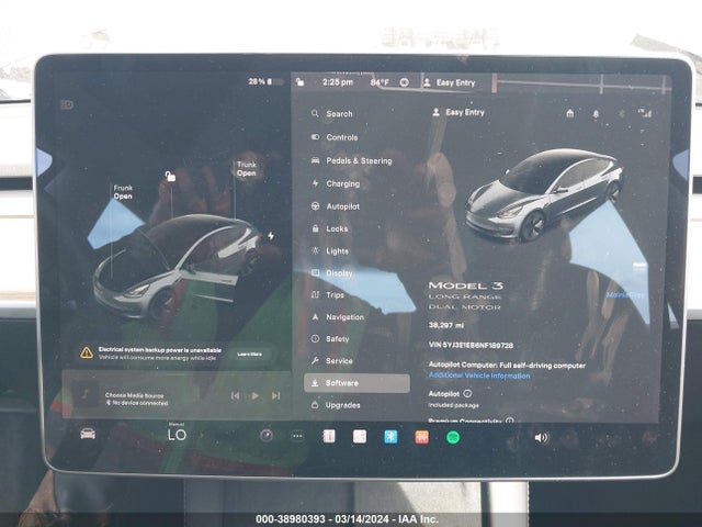 Tesla Model 3 Long Range Dual Motor All-wheel Drive 2022 5YJ3E1EB6NF189728 Image 7