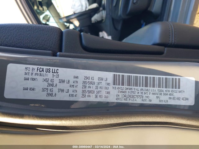 1C4RJEAG3KC797570 Jeep Grand Cherokee Altitude 4x2