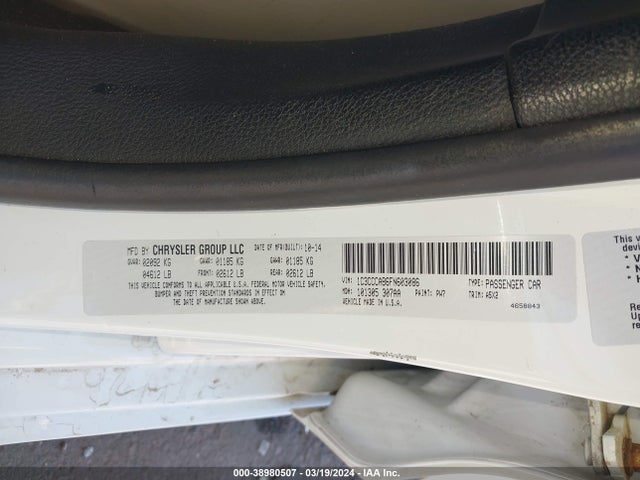 Chrysler 200 Limited 2015 1C3CCCAB6FN603086 Image 9