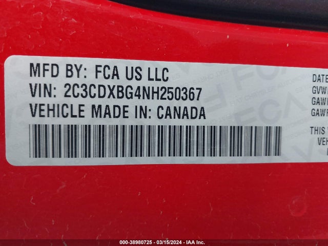 Dodge Charger Sxt Rwd 2022 2C3CDXBG4NH250367 Image 9