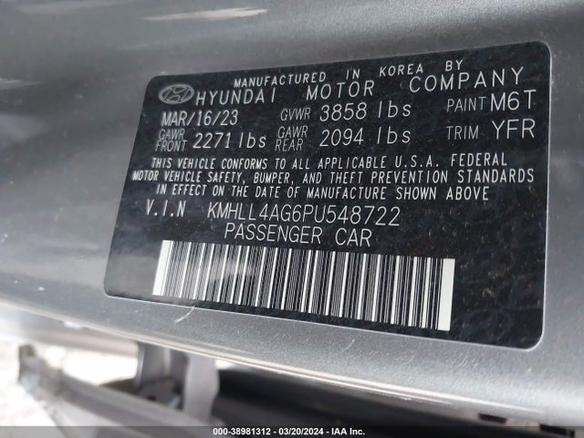 Hyundai ELANTRA SE 2023 KMHLL4AG6PU548722 Image 9