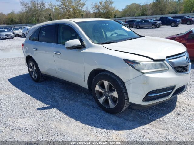 Auction sale of the 2016 Acura Mdx Acurawatch Plus Package, vin: 5FRYD3H20GB016322, lot number: 38981382