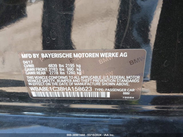 BMW 330e Iperformance 2017 WBA8E1C38HA158623 Image 9