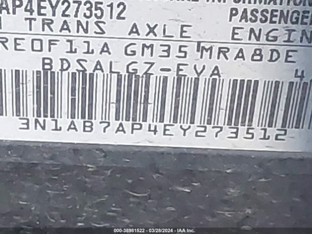 3N1AB7AP4EY273512 Nissan SENTRA SL