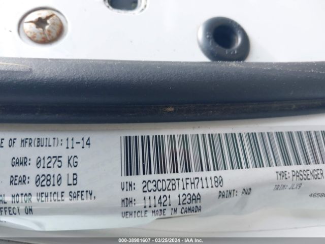 2C3CDZBT1FH711180 Dodge Challenger R/t Plus