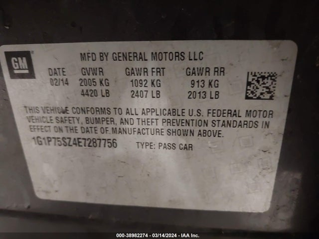 Chevrolet Cruze Diesel 2014 1G1P75SZ4E7287756 Image 9