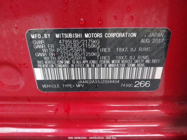 JA4AD2A33JZ004404 Mitsubishi Outlander Es