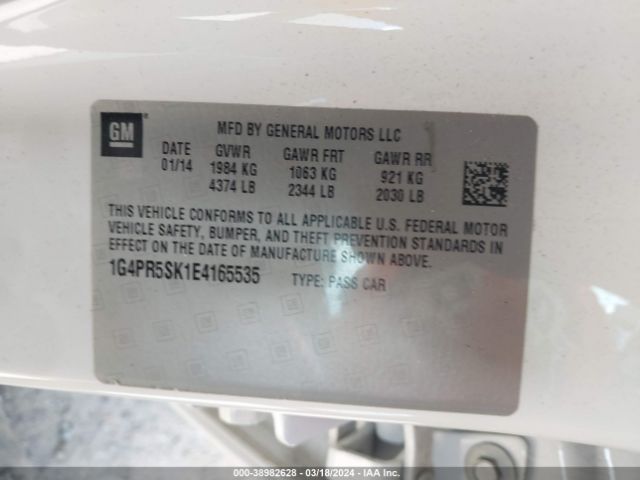 1G4PR5SK1E4165535 Buick Verano Convenience Group