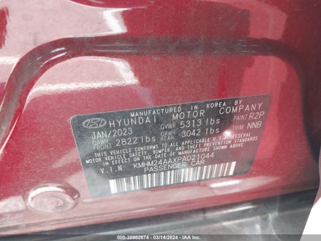 KMHM24AAXPA021044 Hyundai Ioniq 6 Se