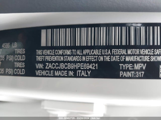 Jeep Renegade Deserthawk 4x4 2017 ZACCJBCB9HPE69421 Image 9