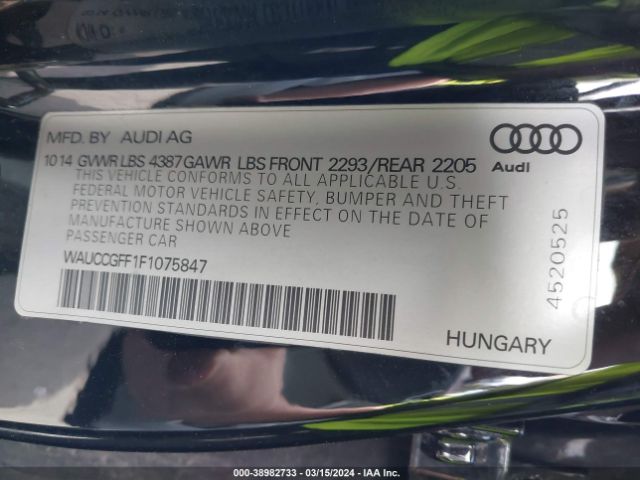 WAUCCGFF1F1075847 Audi A3 1.8t Premium