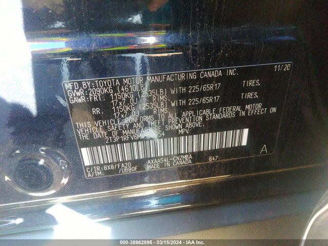 Toyota Rav4 Xle 2021 2T3P1RFV6MW159254 Image 9