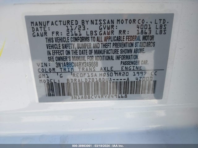 Nissan Sentra Sv Xtronic Cvt 2024 3N1AB8CV4RY249668 Image 9