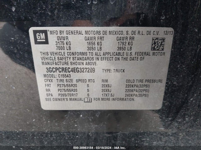 Chevrolet Silverado 1500 1lt 2014 3GCPCREC4EG327209 Image 9
