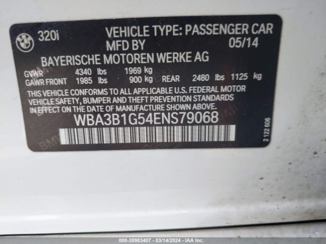 WBA3B1G54ENS79068 BMW 320i