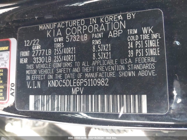 KIA Ev6 Gt 2023 KNDC5DLE6P5110982 Image 8